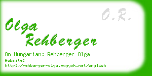 olga rehberger business card
